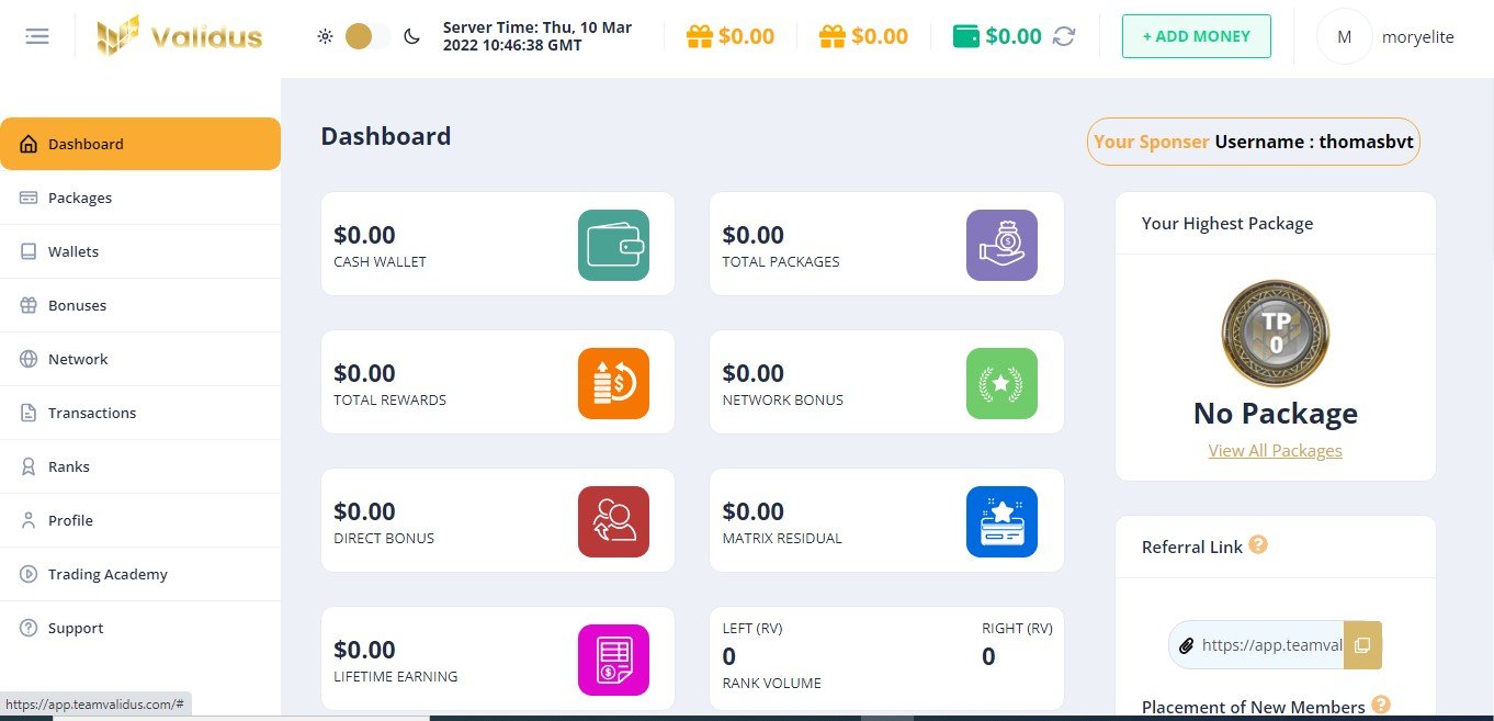 Validus Log In Validus avis : Opportunité fiable ou arnaque ? 100$ investi